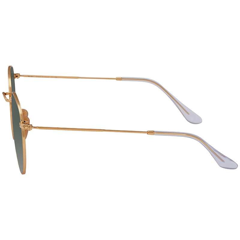 Ray-Ban Round Metal Flat Lenses RB3447-N Gold / Green ROUND FLAT LENSES Sunglasses in Arista Gold and G-15 Green  main image 3