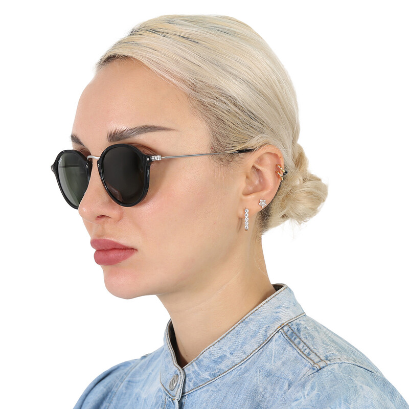 Ray-Ban Round Fleck Green Classic G-15 Unisex Sunglasses RB2447