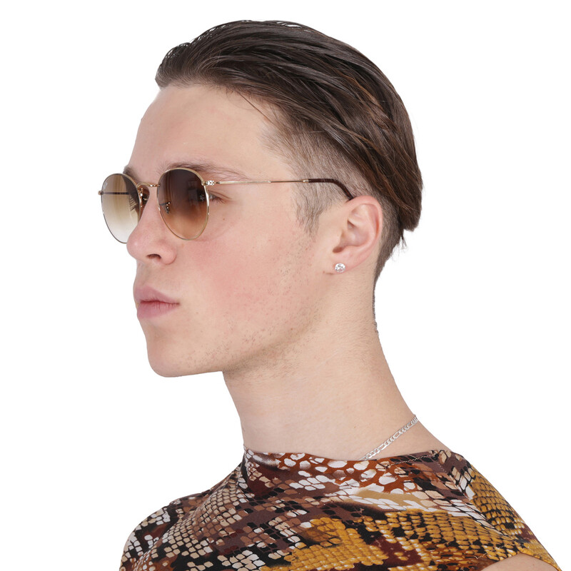 Ray-Ban Round Metal Brown Gradient Unisex Sunglasses RB3447 001/51