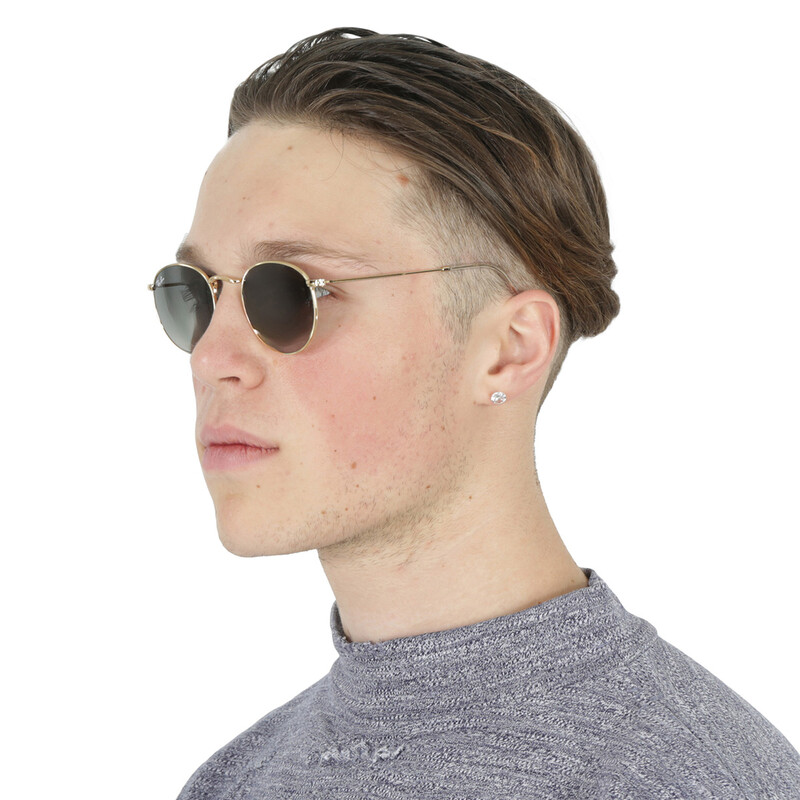 Ray-Ban Round Metal Brown Gradient Unisex Sunglasses RB3447 001/71