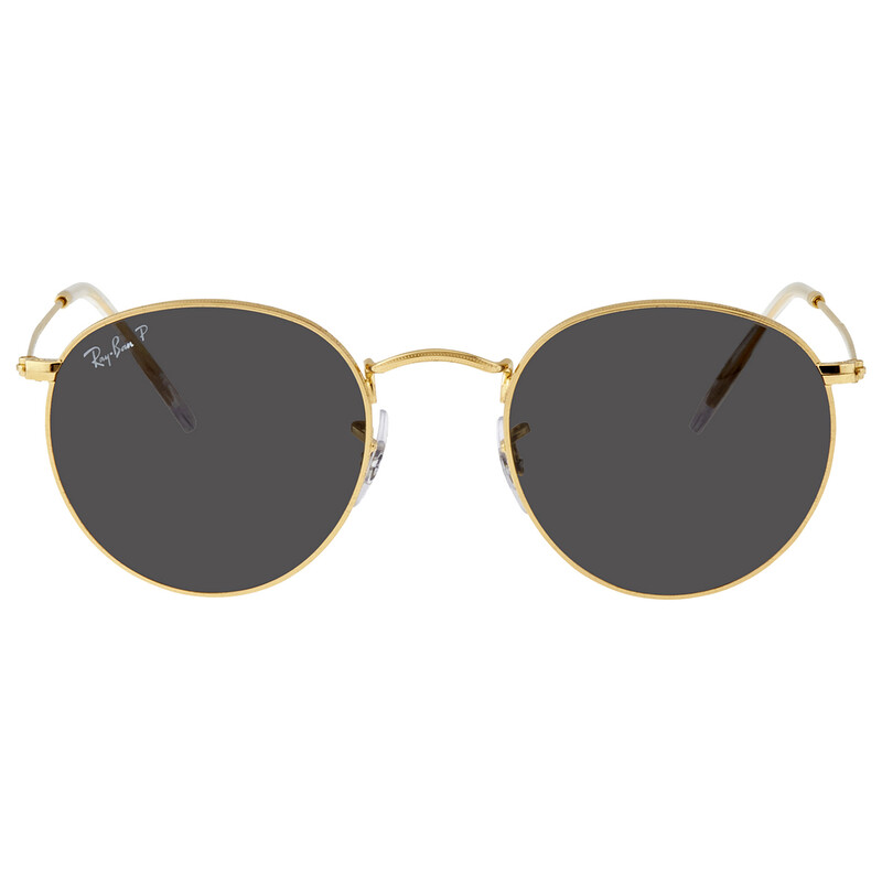 Ray-Ban Round Metal Classic Polarized Black Unisex Sunglasses