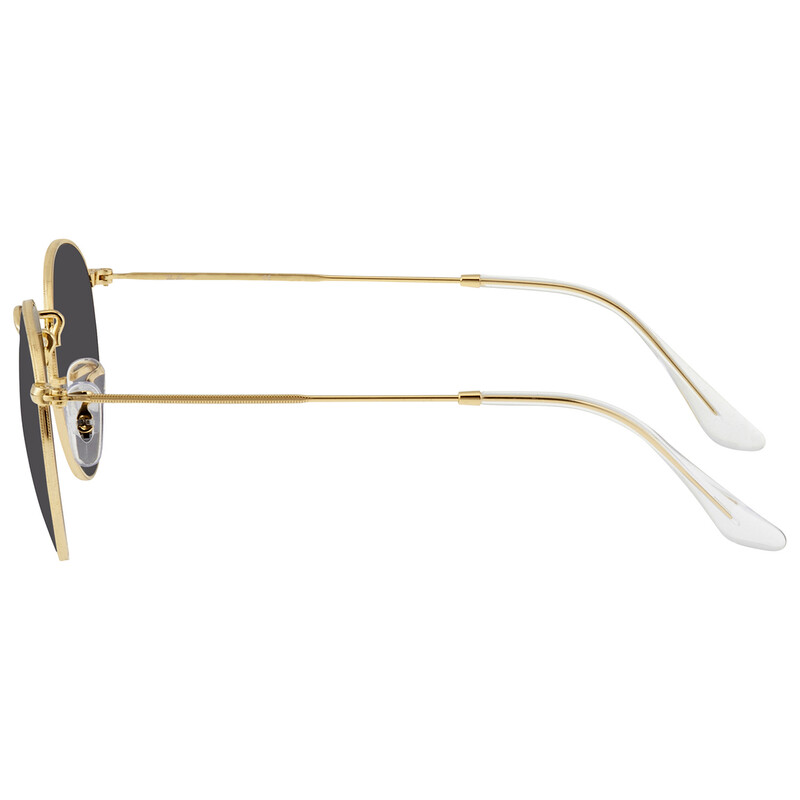 Ray-Ban Round Metal Classic Polarized Black Unisex Sunglasses