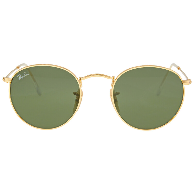 Ray-Ban Round Metal Green Classic G-15 Round Unisex Sunglasses