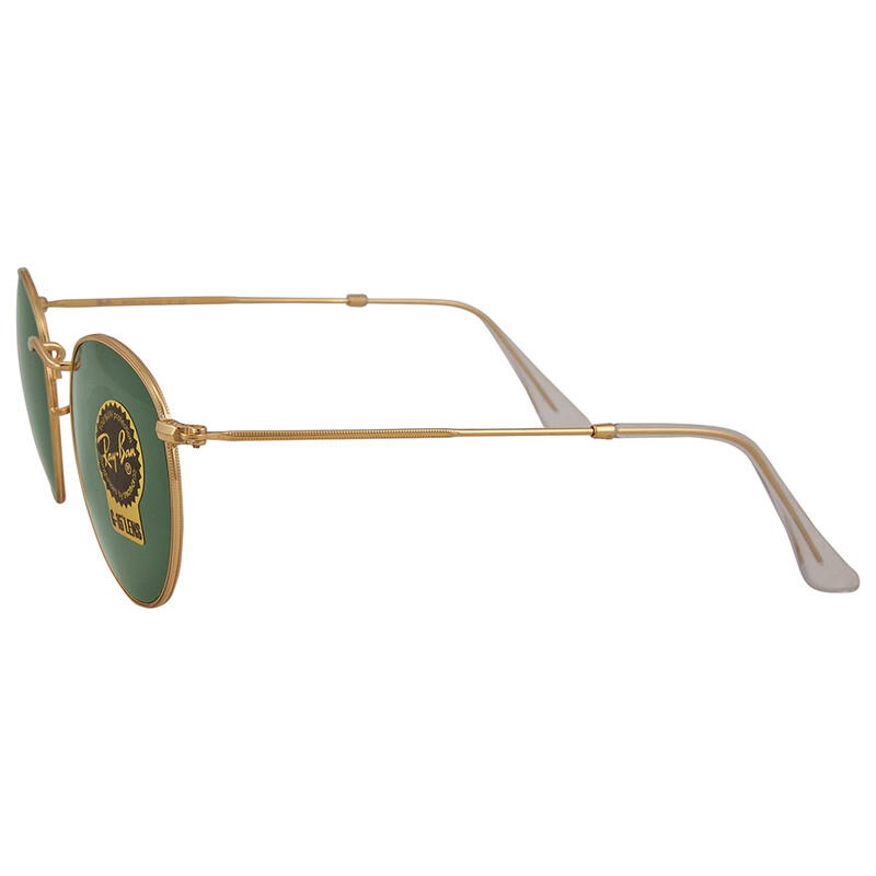 Ray-Ban Round Metal Green Classic G-15 Unisex Sunglasses RB3447