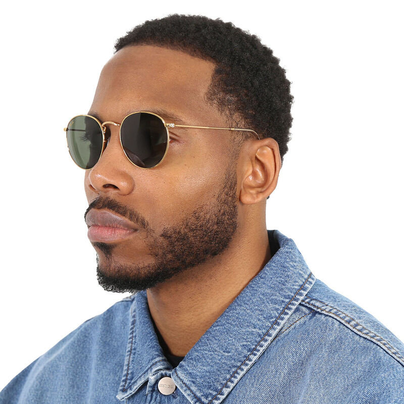 Ray-Ban Round Metal Legend Green Classic G-15 Unisex Sunglasses