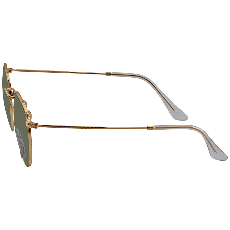 Ray-Ban Round Metal Polarized Green Classic G-15 Unisex Sunglasses