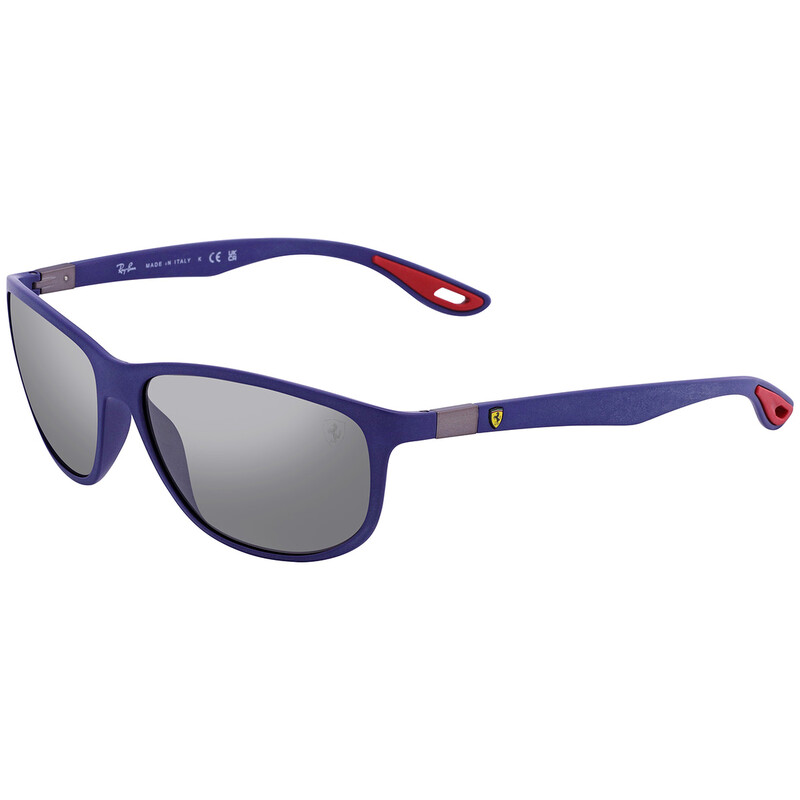 Ray-Ban Scuderia Ferrari Gray Mirrored Silver Pillow Unisex Sunglasses ...