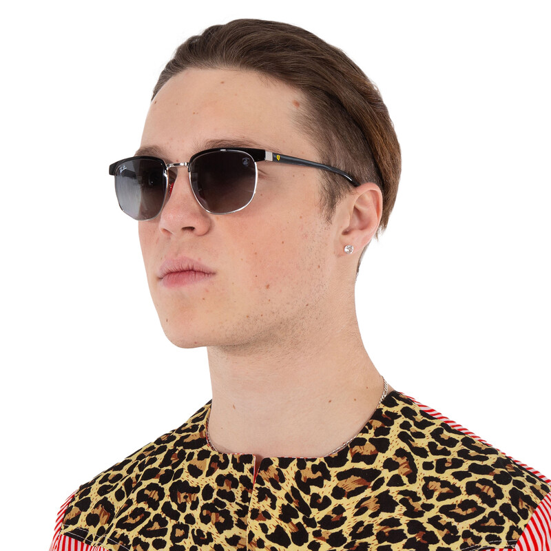 Ray-Ban Scuderia Ferrari Grey Gradient Square Unisex Sunglasses