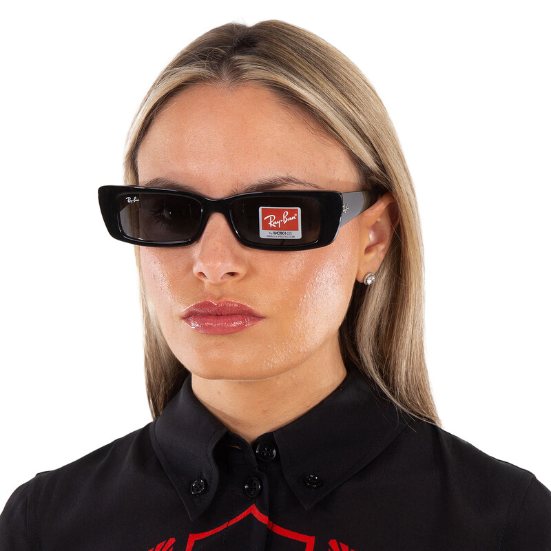 Ray-Ban Teru Bio Based Dark Grey Rectangular Unisex Sunglasses 