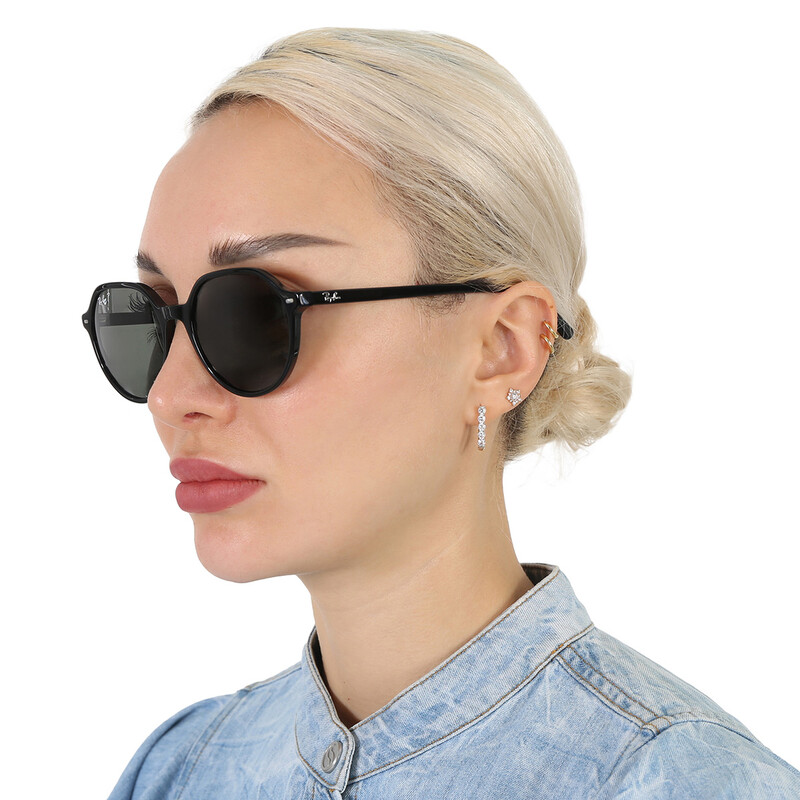 Ray-Ban Thalia Polarized Green Square Unisex Sunglasses RB2195 901