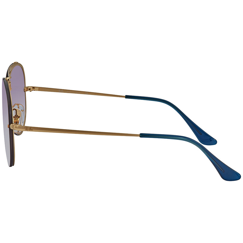 Ray-Ban RayBan Blaze Aviator RB3584N Blue Gradient Mirror Sunglasses ...