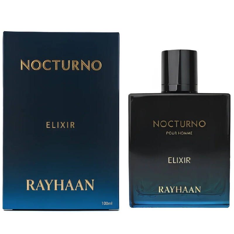 Rayhaan Men's Nocturno Elixir EDP Spray 3.4 oz Fragrances 6297001571026