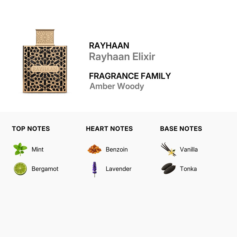 Rayhaan Men's Rayhaan Elixir EDP Spray 3.4 oz Fragrances