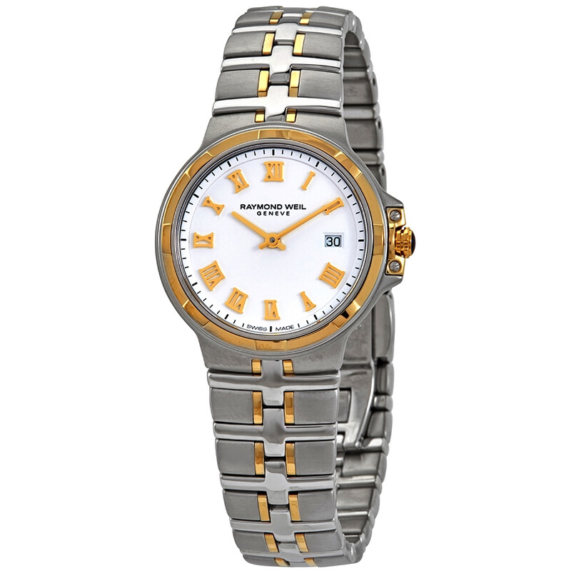 Raymond Weil Two-Tone Silver and Gold Parsifal Watch with White Dial Raymond Weil Parsifal 9190 White Dial Two-Tone 34mm Circa  main image 4
