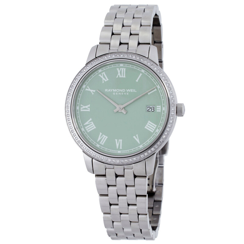 Raymond Weil Toccata Quartz Diamond Green Dial Ladies Watch 5385