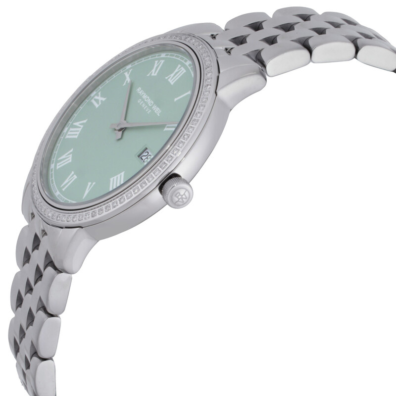 Raymond Weil Toccata Quartz Diamond Green Dial Ladies Watch 5385