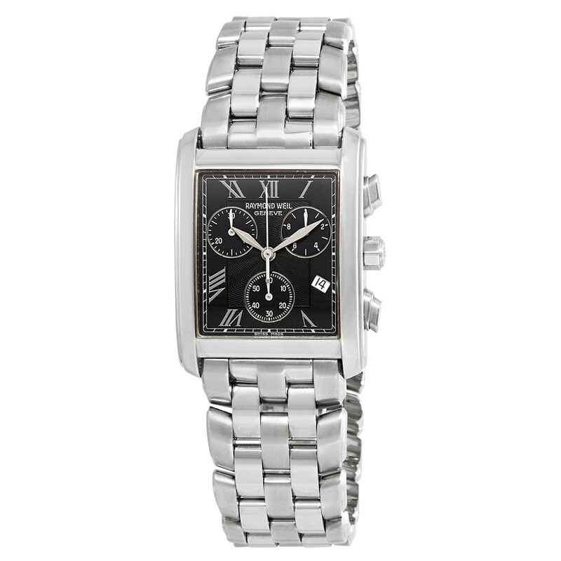 Raymond Weil Tosca Chronograph Black Dial Ladies Watch 4874-ST