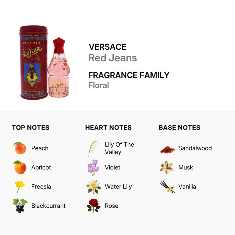 Versace Red Jeans Versus by Versace EDT Spray 2.5 oz 8018365270756