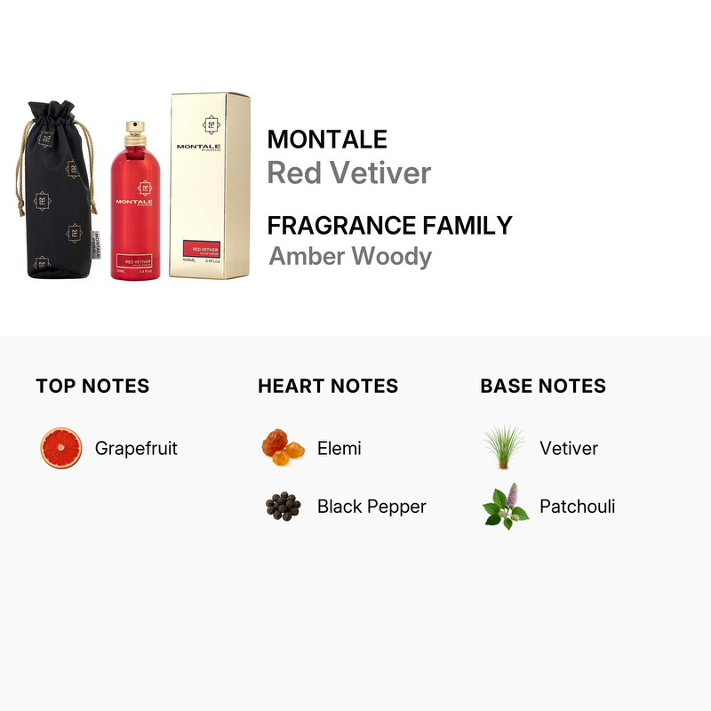 Montale Red Vetiver / Montale EDP Spray 3.3 oz (100 ml) (u