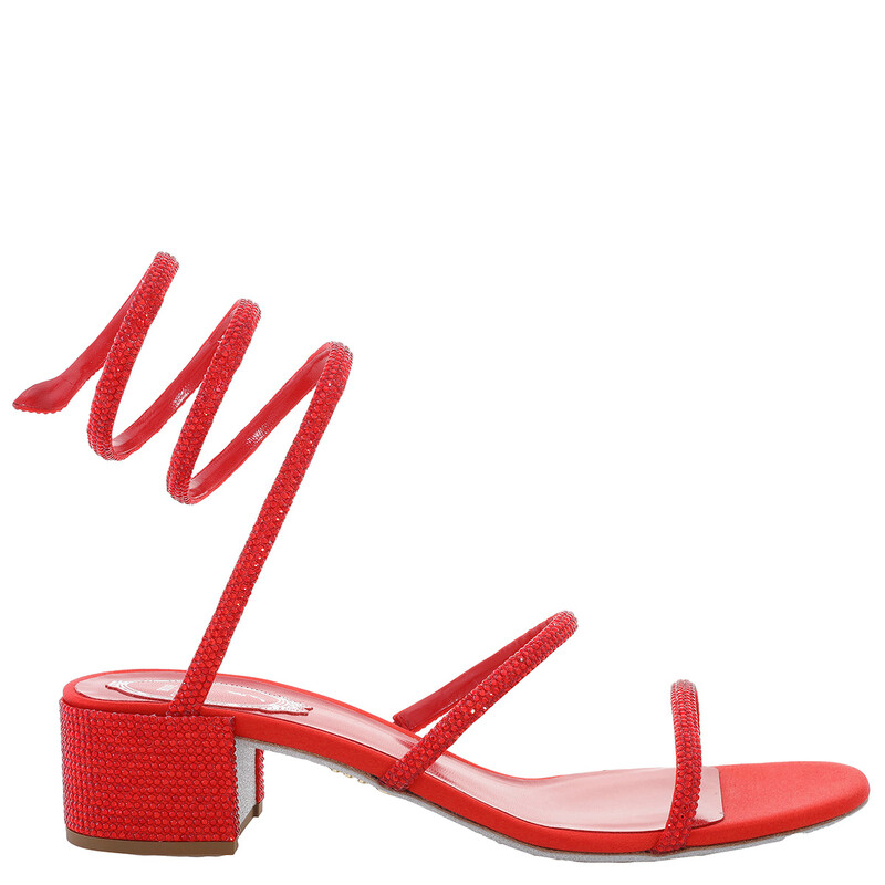 Rene Caovilla Cleo Crystal-Embellished Sandals, Brand Size 36.5