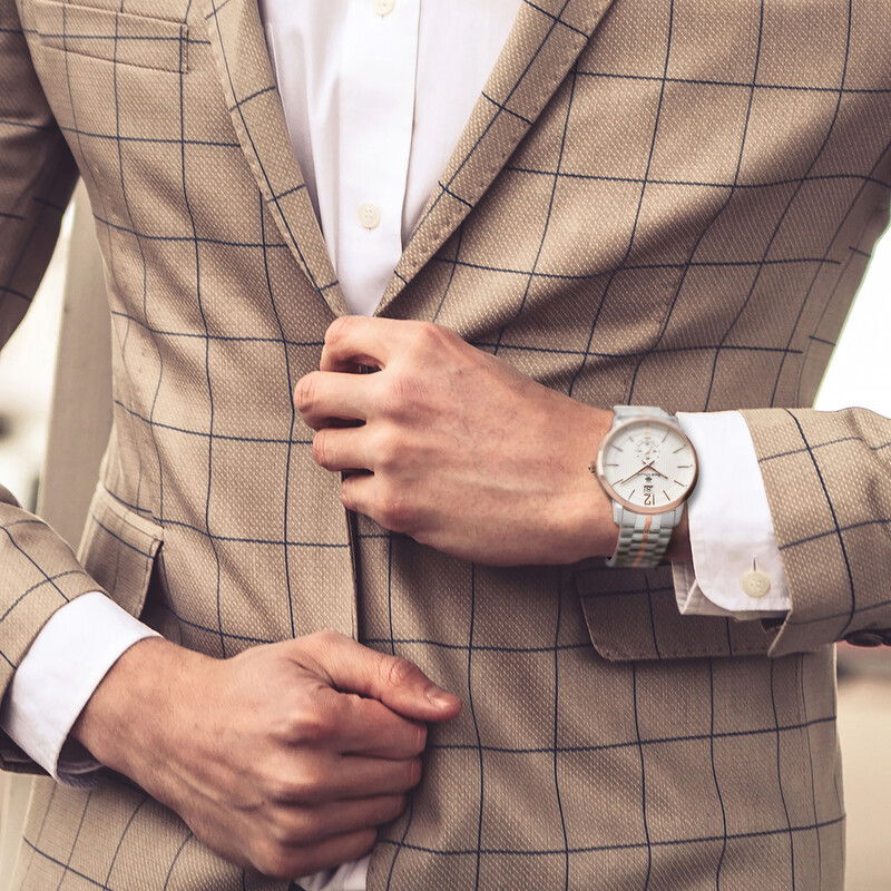 Rene Mouris Executive Beige Dial Men's Watch 80102RM4