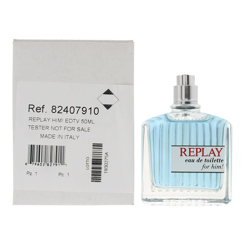 Replay Men's For Him EDT Splash 1.6 oz (Tester) Fragrances 679602827911