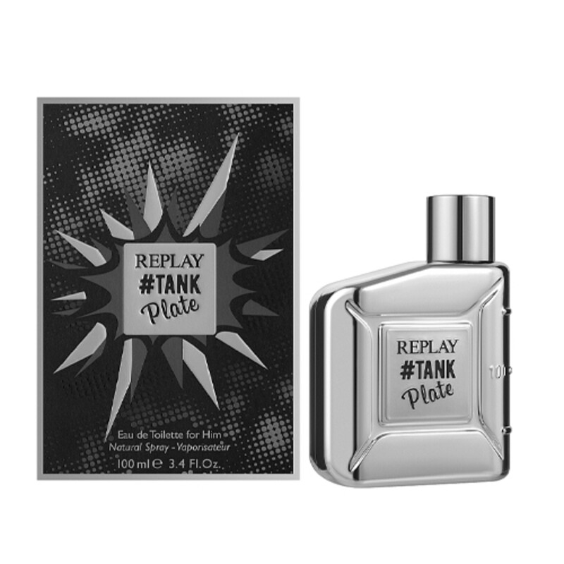 Replay Men's #Tank Plate EDT Spray 3.4 oz Fragrances 8011889500057