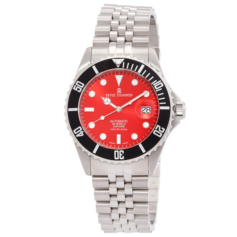 Revue Thommen Diver Automatic Red Dial Men's Watch 17571.2238