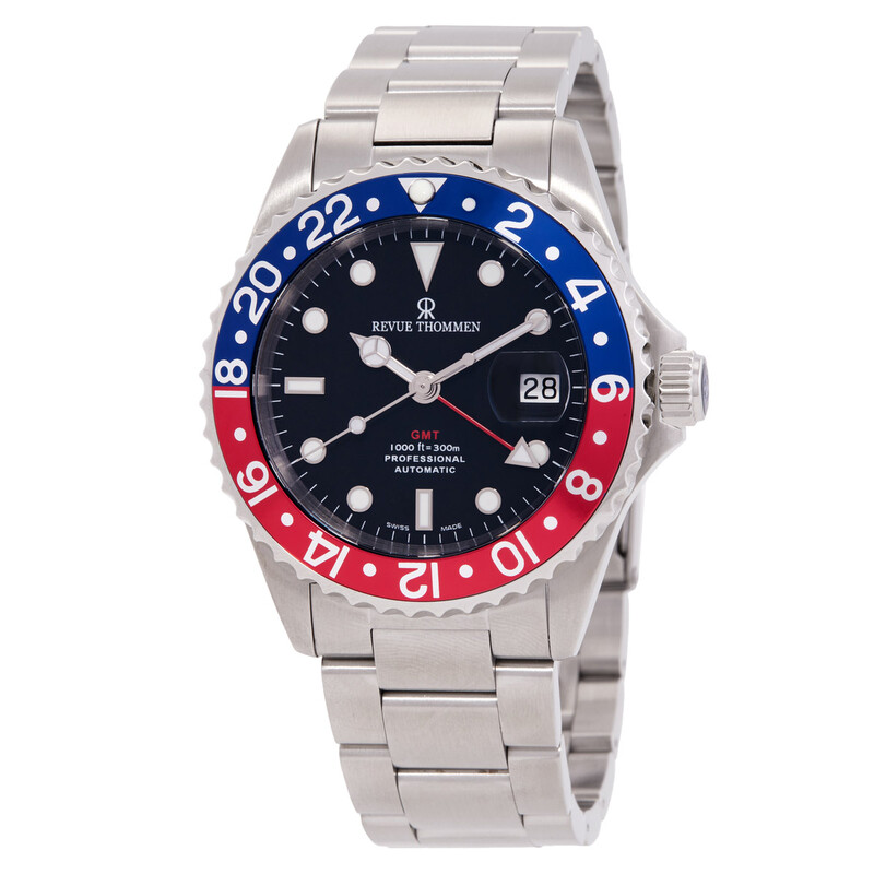 Revue Thommen Diver Black Dial Pepsi Bezel Men's Watch 17572.2135