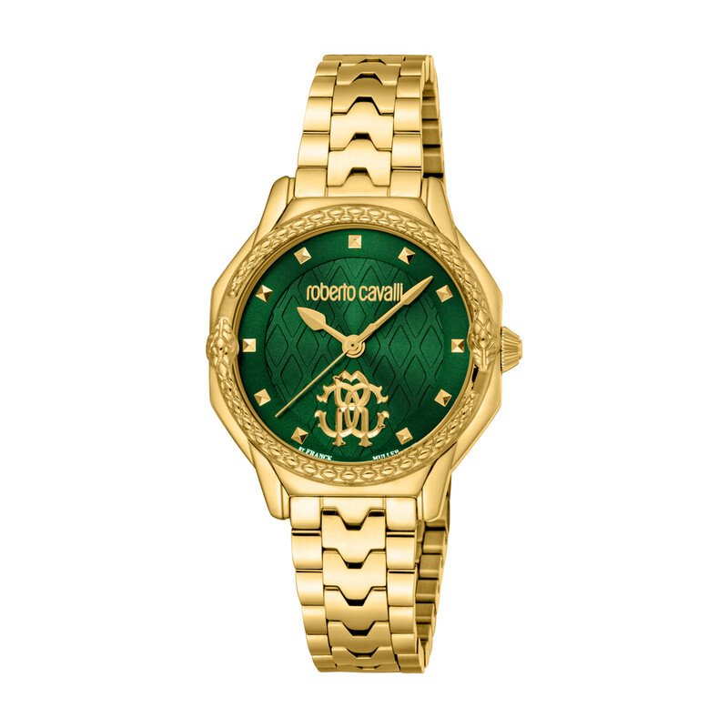 Roberto Cavalli Fashion Watch Quartz Green Dial Ladies Watch