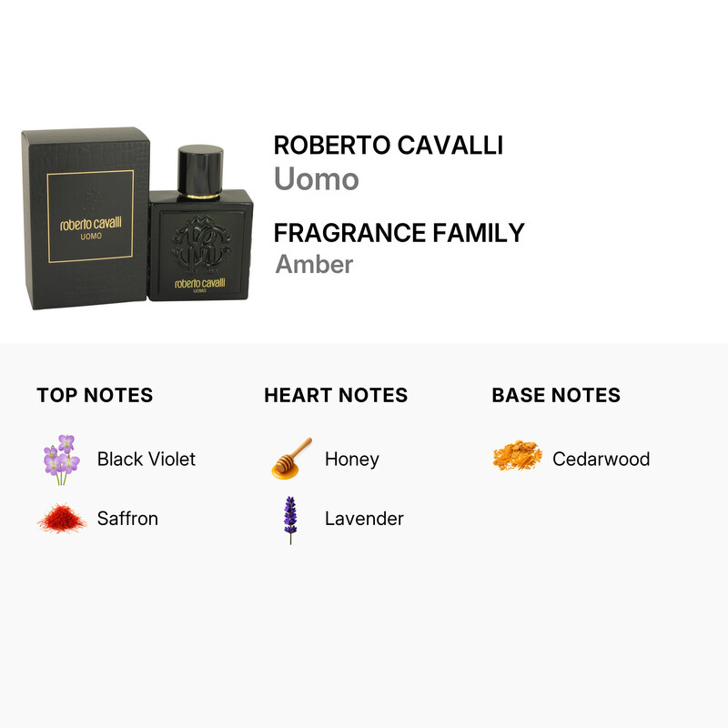 Roberto Cavalli Men's Uomo EDT Spray 3.4 oz (100 ml) 3614221193952