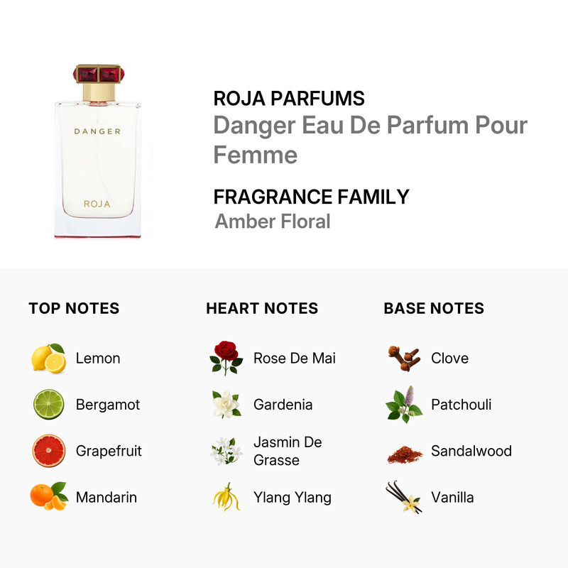 Roja Parfums Ladies Danger Eau De Parfum Pour Femme EDP 2.5 oz Fragrances 5056663800292