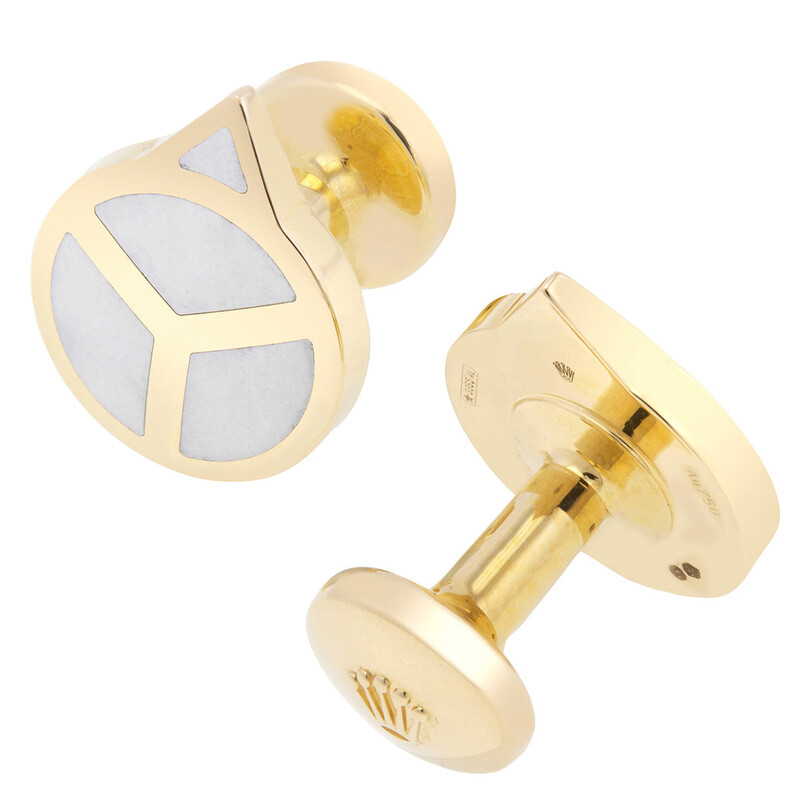 Rolex 18 kt Yellow Gold Hand Cufflinks A1028 - Jewelry, Ladies