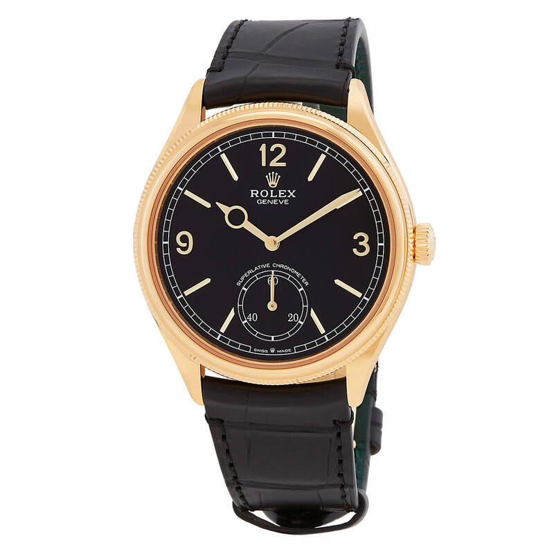 Rolex 1908 Black Dial Unisex Watch 52508-0002 - Watches, 1908