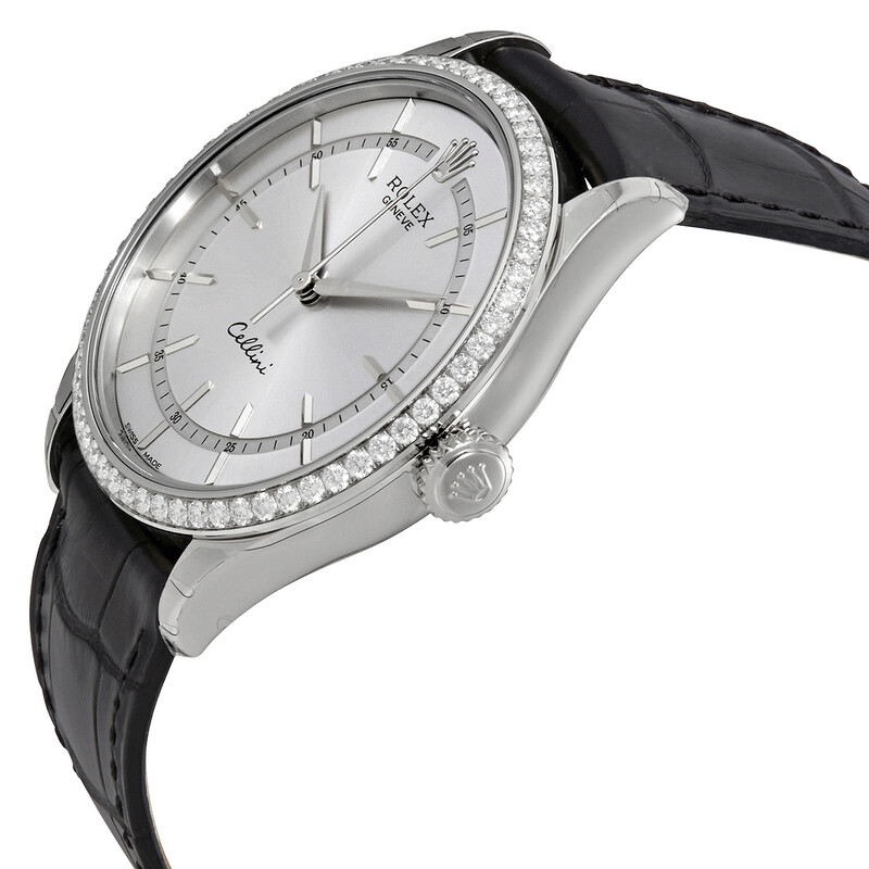 (ジャンク品)ROLEX Cellini 腕時計 シルバー文字盤 Rolex Cellini Automatic Rhodium Dial Men's Watch 50709SSBKL