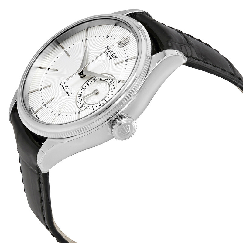 Rolex Cellini Date Silver Dial 18K White Gold Men's Watch
