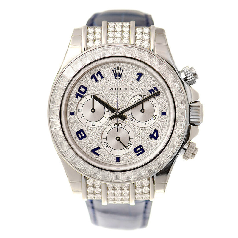 Rolex Cosmorgarph Daytona Pave Diamond Dial 18K White Gold Case