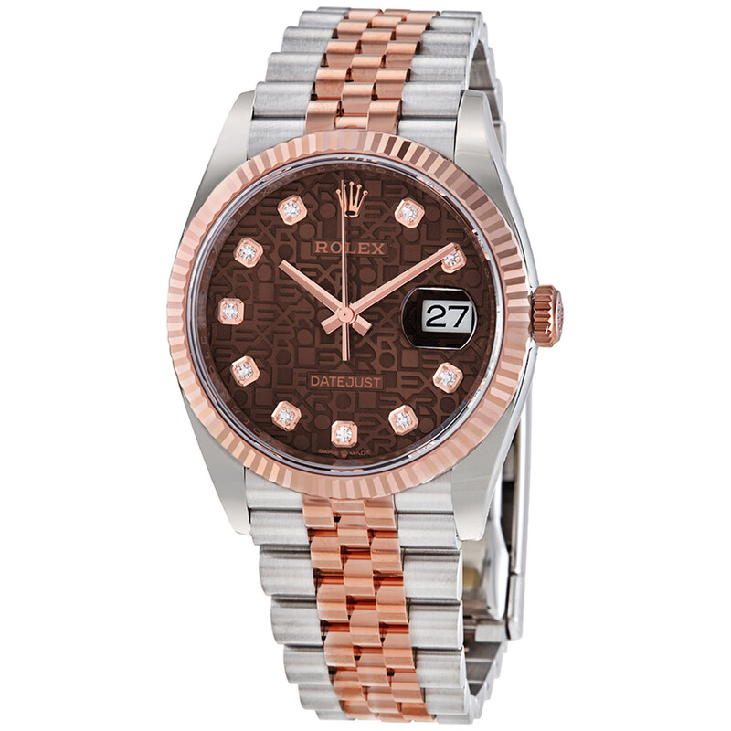 Rolex Datejust 36 Automatic Chocolate Jubilee Diamond Dial Men's