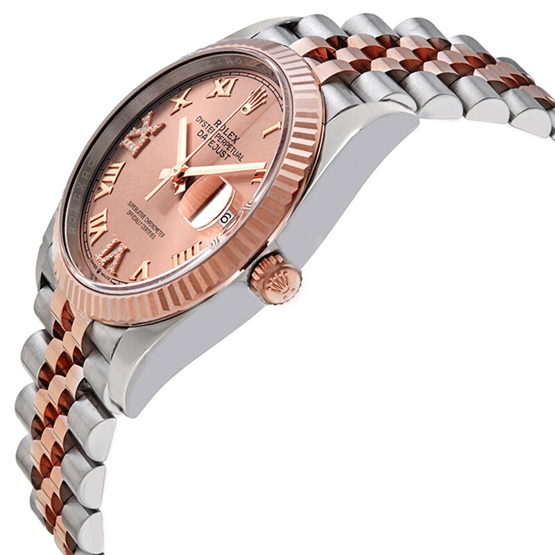 Rolex Datejust 36 Automatic Pink Diamond Dial Men's Steel and 18kt