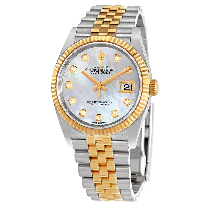 Rolex Datejust 36 Mother of Pearl Diamond Dial Men's Watch