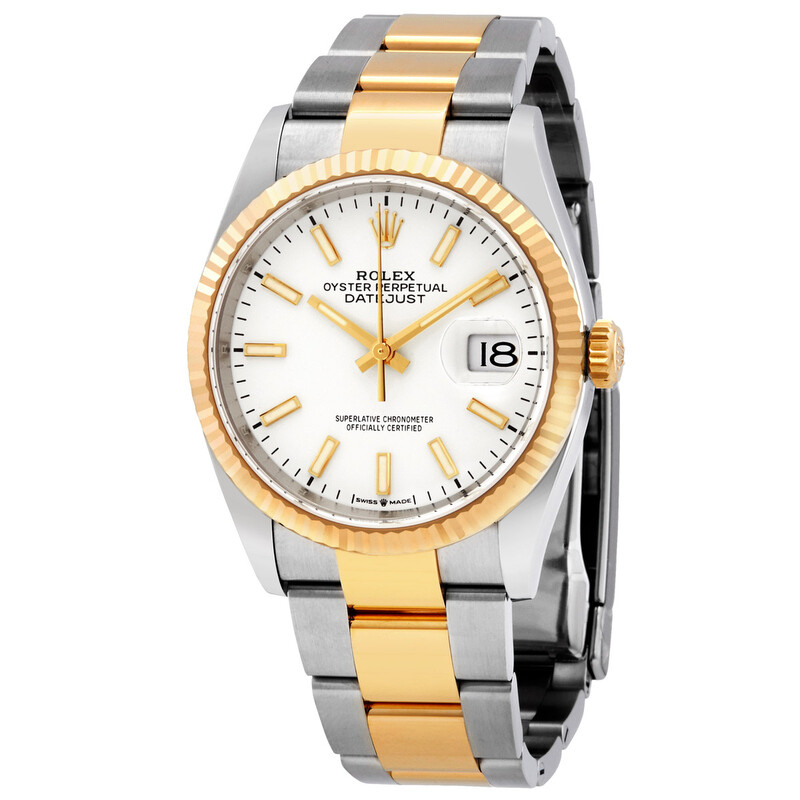 Rolex Datejust 36 White Dial Men's Stainless Steel and 18kt Yellow