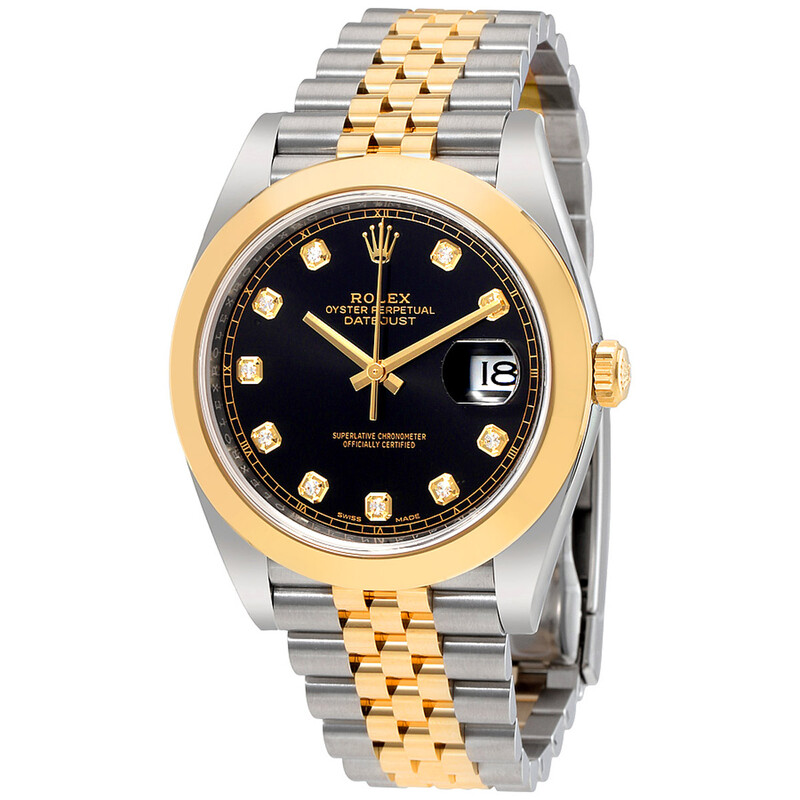 Rolex Datejust 41 Black Diamond Dial Steel and 18K Yellow Gold