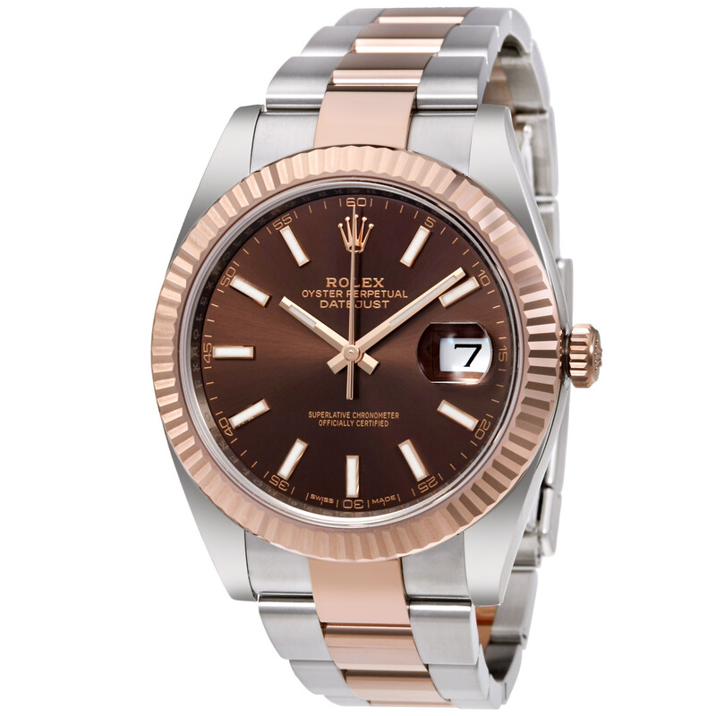 chocoraterieですROLEXディトジャスト179174 41mm Rolex Datejust Steel Everose Chocolate Diamond Dial BRAND NEW