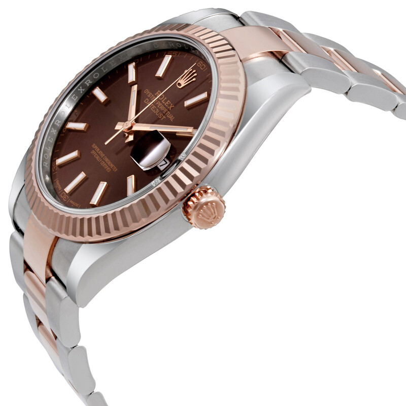 Rolex Datejust 41 Chocolate Dial Steel and 18K Everose Gold Men's