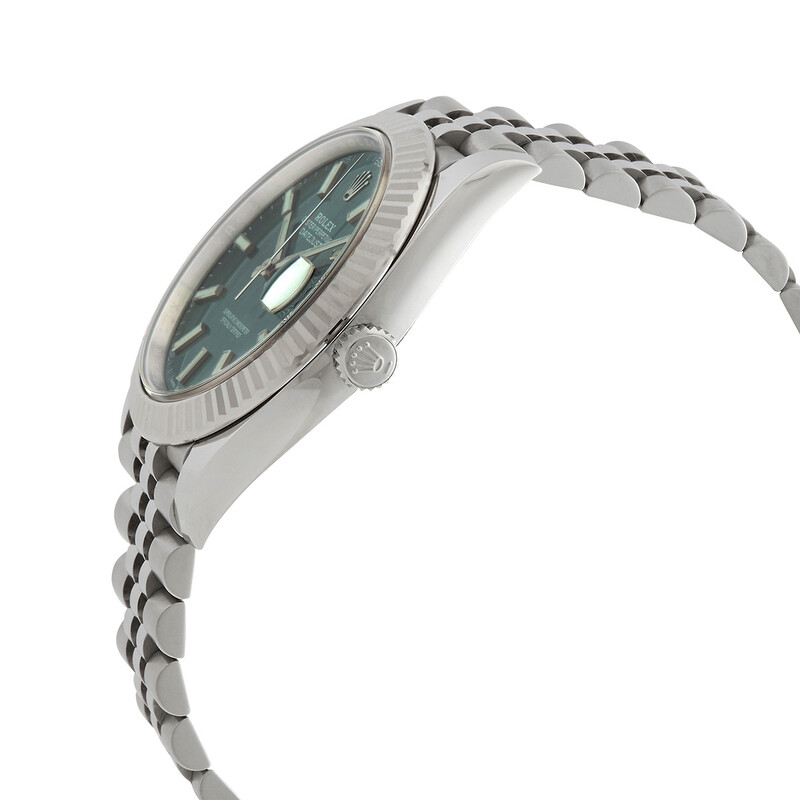 Rolex Datejust 41 Mint Green Dial Automatic Men's Steel and White
