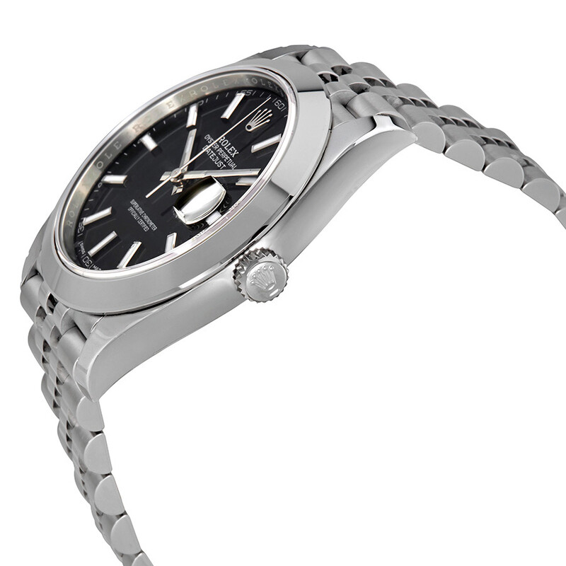 Rolex Datejust Black Dial Automatic Men's Jubilee Watch 126300BKSJ