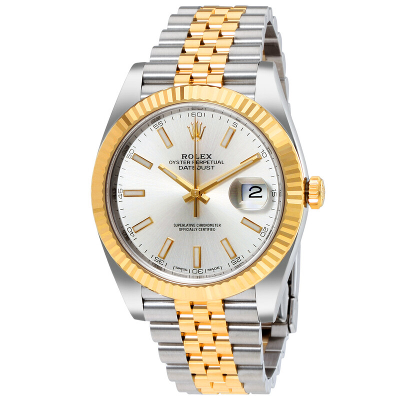 Rolex Datejust41 Silver Dial Steel and 18K Yellow Gold Jubilee