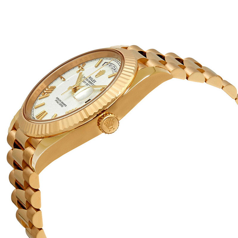 トップス S ribbon gather tops THEREDTHERED Rolex Day-Date 40 Automatic White Dial Men's 18kt Yellow Gold