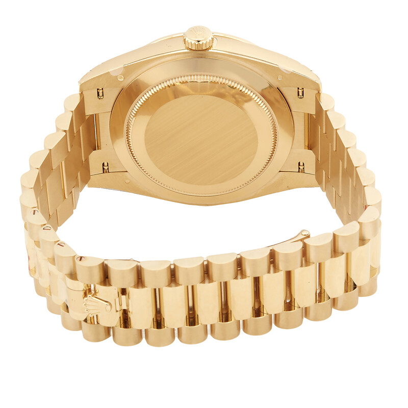 Rolex Day-Date 40 Diamond Paved Dial Men's 18kt Yellow Gold