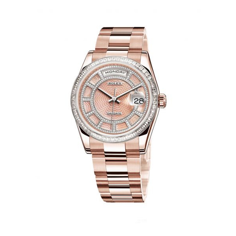 ぱzoo Rolex Day-Date Carousel of Pink Mother of Pearl Dial 18ct Everose